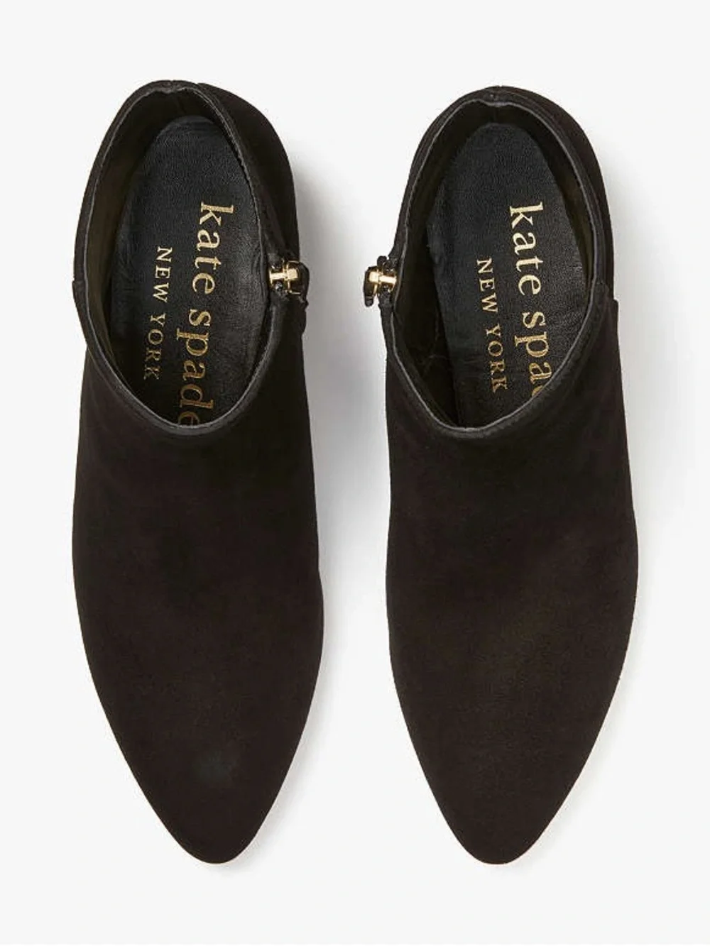 kate spade Sydney Black Suede Ankle Boots with Sphere Heel Sz 8